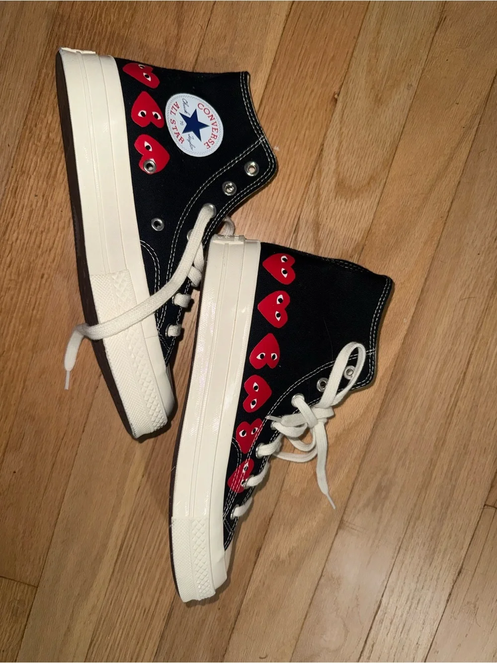 Kids' Black Chuck 70 High 'Multi Heart' Sneakers